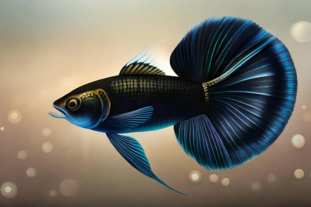 The Role of Genetics in Guppy Color Patterns - black moscow guppy