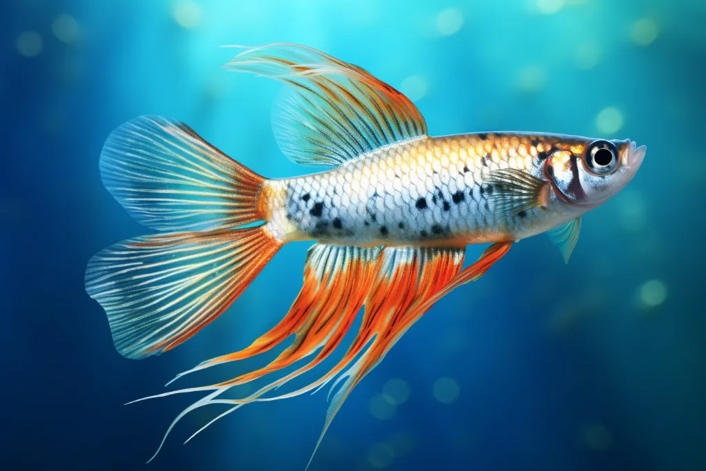 Physical characteristics of male guppies
