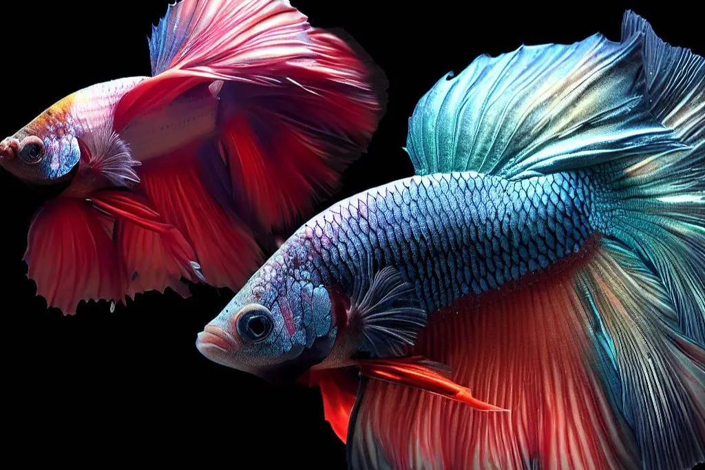 male bettas are easily distinguishable from their female counterparts by their size, long flowing fins, and striking colors