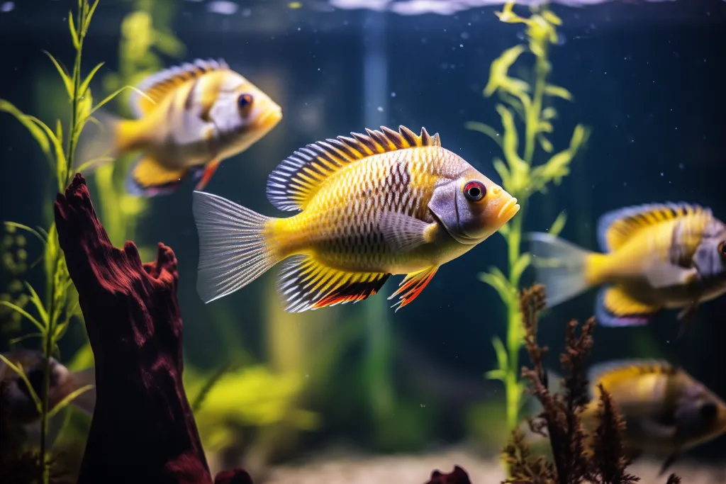 Aggressive fish can quickly disrupt the harmony of an aquarium - cichlids