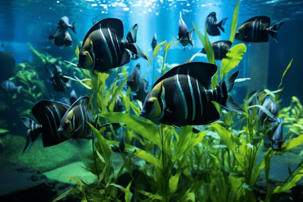 While native to the Amazon River basin, angelfish have been introduced to various regions worldwide due to their popularity in the aquarium trade.