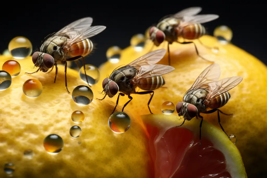 Fruit flies are small insects that can be an excellent source of live food for angelfish