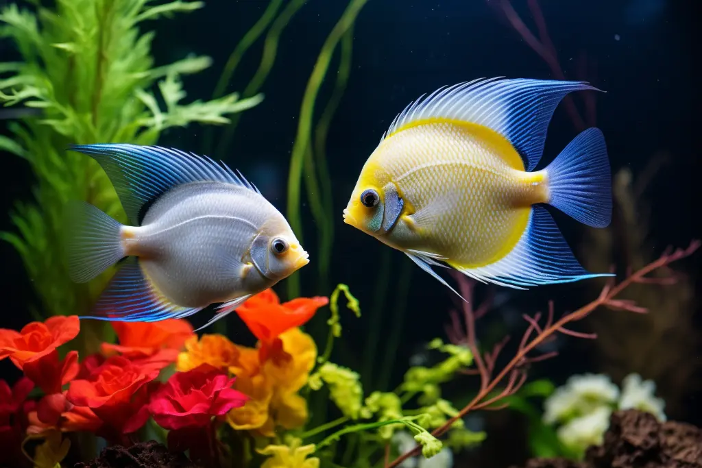Different types of live food contain specific pigments and nutrients that can enhance the natural coloration of angelfish